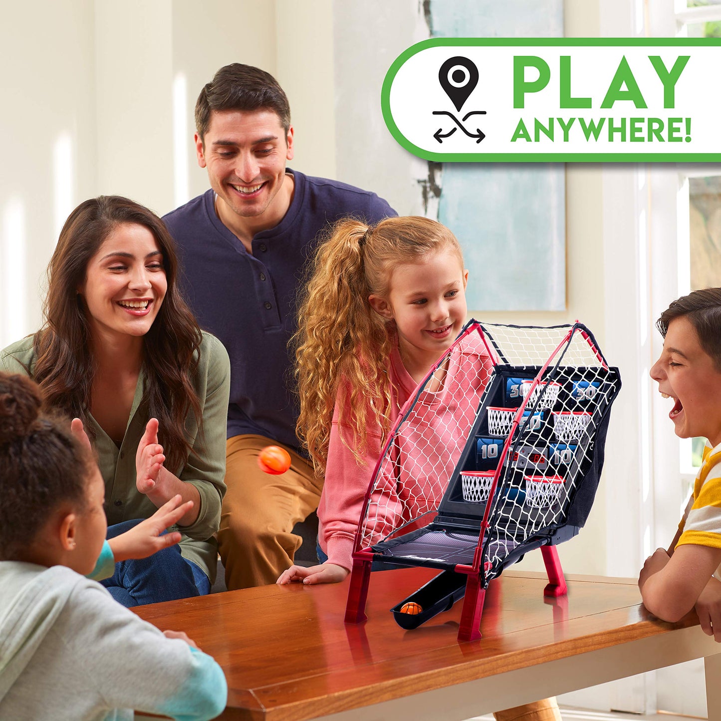 Franklin Sports Anywhere Basketball Arcade Game - Indoor Electronic Basketball Game
