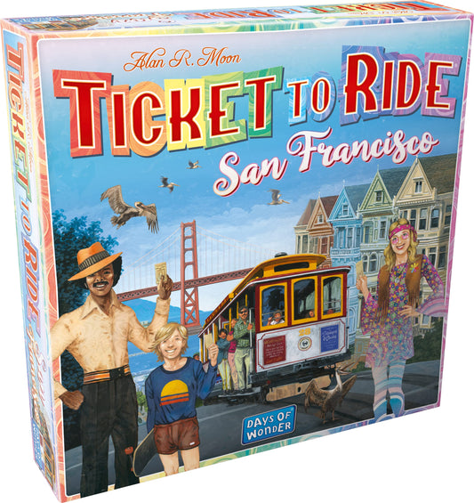 Ticket to Ride San Francisco board game featuring iconic city landmarks