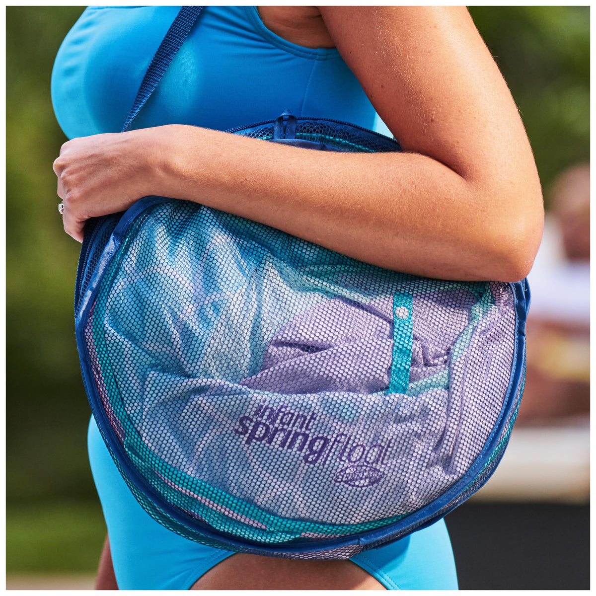 SwimWays Inflatable Infant Mermaid Spring Float with Sun Canopy