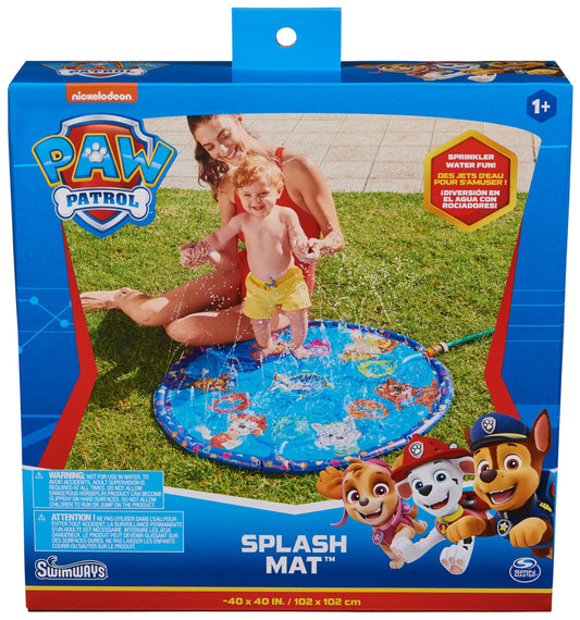 SwimWays PAW Patrol Splash Mat with vibrant characters and water sprinkler