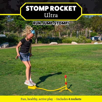 Stomp Rocket Ultra Rocket Launcher with 4 Foam Rockets