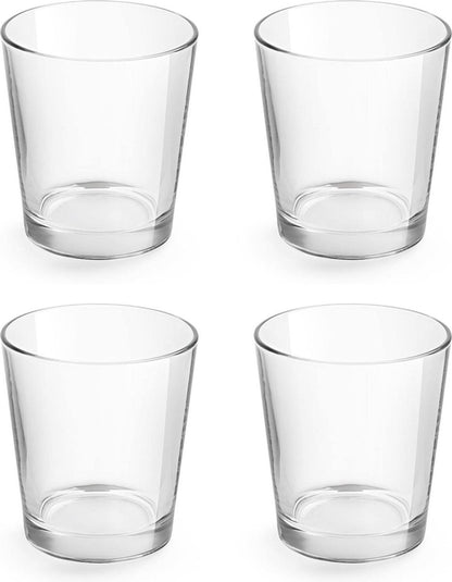 Set of 4 transparent Royal Leerdam cocktail glasses, perfect for serving Caipirinhas
