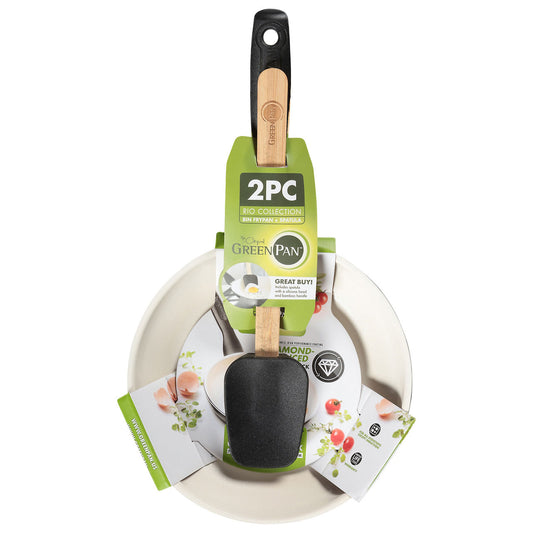 GreenPan Rio Collection 8 Inch Black Frypan with Spatula