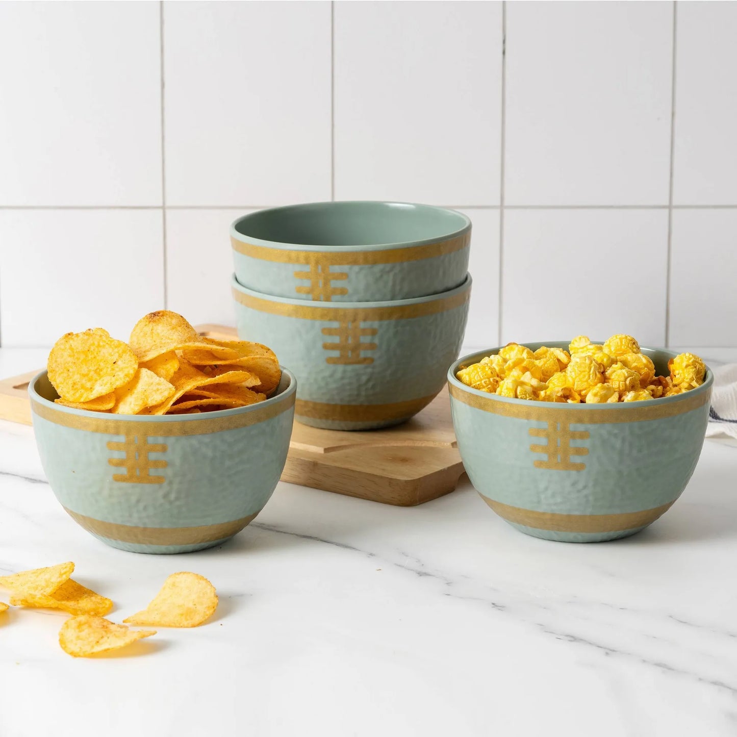 Cook with Color Football Mini Snack Bowls Set