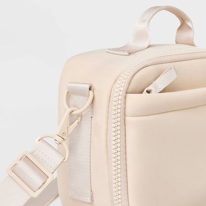 All in motion Cream Faux Neoprene Lunch Tote