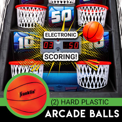 Franklin Sports Anywhere Basketball Arcade Game - Indoor Electronic Basketball Game