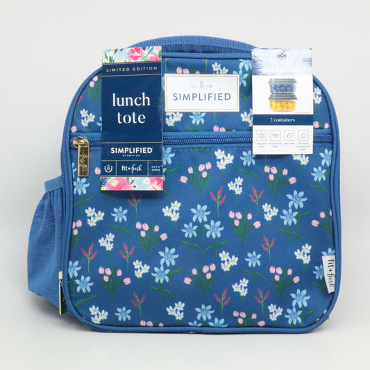 Fit & Fresh Townsend lunch bag with navy wildflower pattern