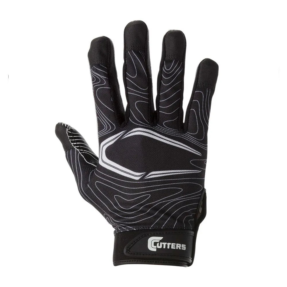 Youth football gloves with sticky grip and extra cushioning