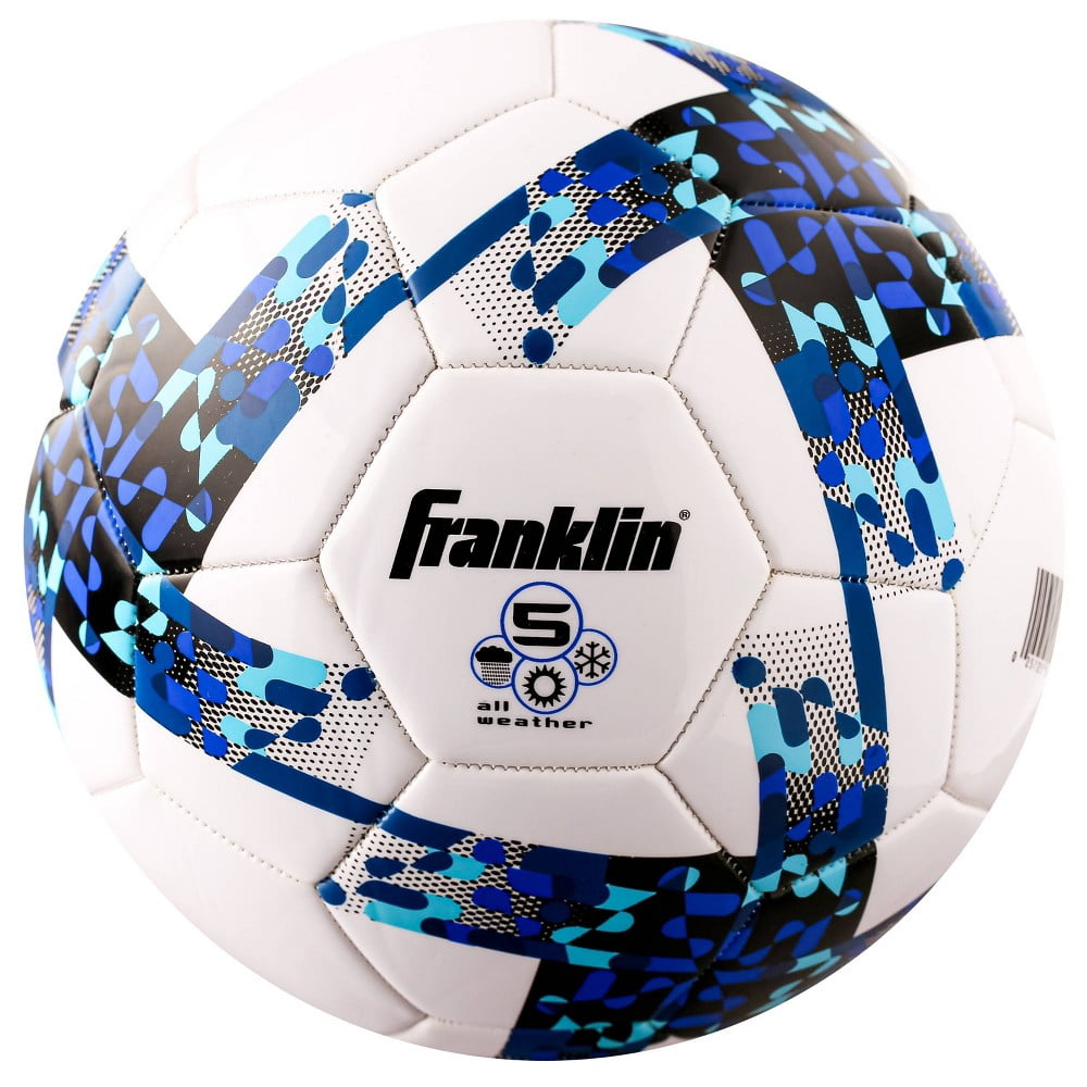 Franklin Sports all-weather size 5 blue soccer ball