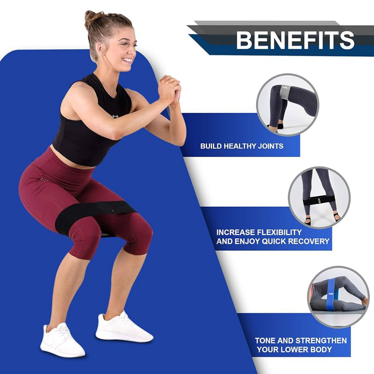 Eduro 3 Hip Bands for Leg and Glute Training