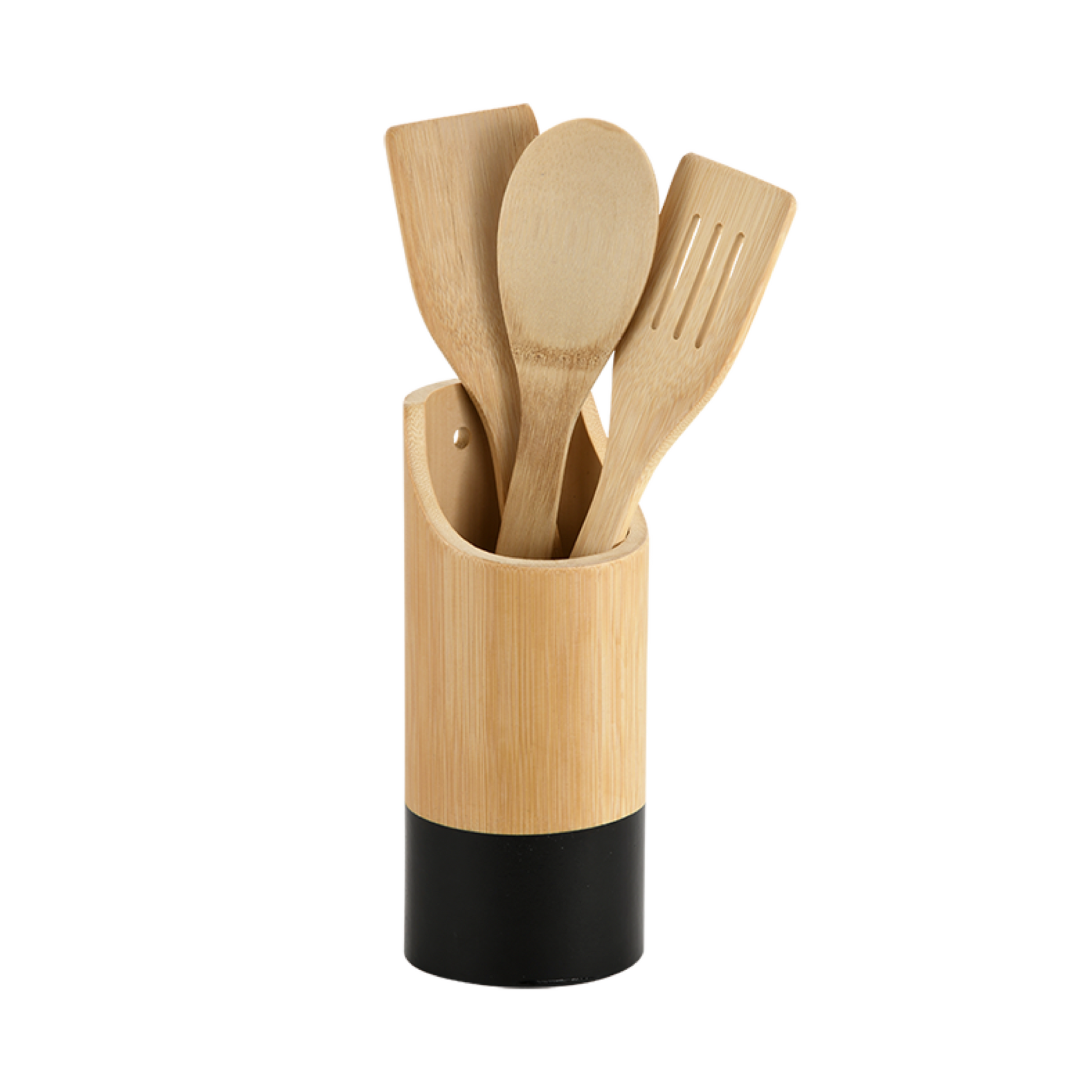 Kesper bamboo kitchen spoon set with ridges and spatula