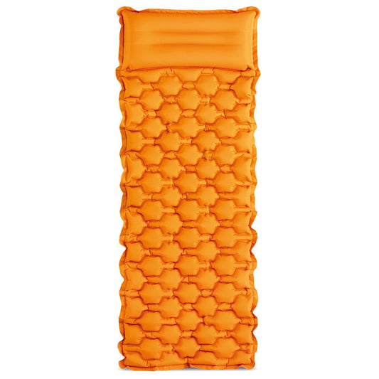 Intex TruAire Sleeping Pad - 4.5" inflatable mattress with TPU material, 2-ply laminate, air pocket waffle beam, and built-in