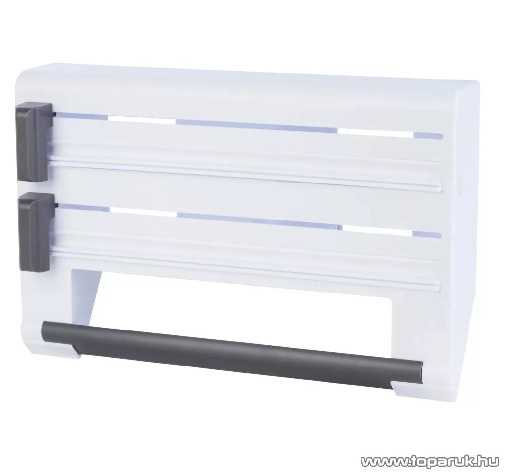 Livarno Home white kitchen roll holder with a cutting knife and wall-mounting kit