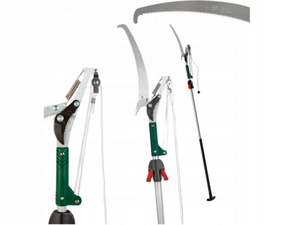 PARKSIDE telescopic pruning saw with a telescopic handle for cutting tree branches