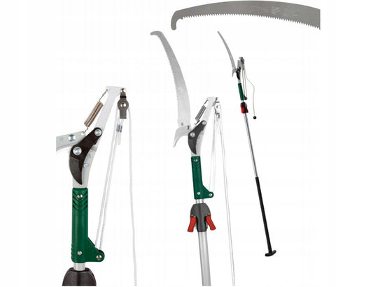 PARKSIDE telescopic pruning saw with a telescopic handle for cutting tree branches