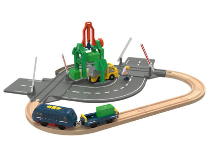 Playtive Wooden Loading Tracks / Police Watch Set