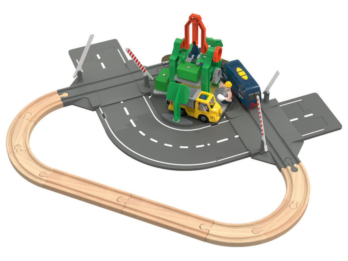 Playtive Wooden Loading Tracks / Police Watch Set