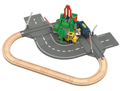 Playtive Wooden Loading Tracks / Police Watch Set