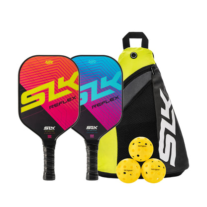 Selkirk SLK Reflex Pickleball Starter Set with paddles, pickleballs, and sling bag