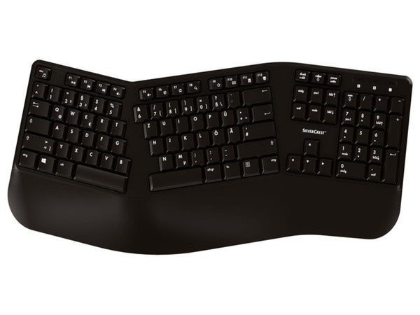 Silvercrest SPC KE500 A1 ergonomic wireless keyboard with sleek design