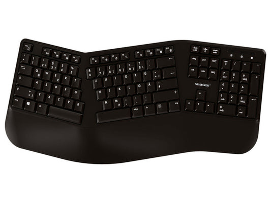 Silvercrest SPC KE500 A1 ergonomic wireless keyboard with sleek design