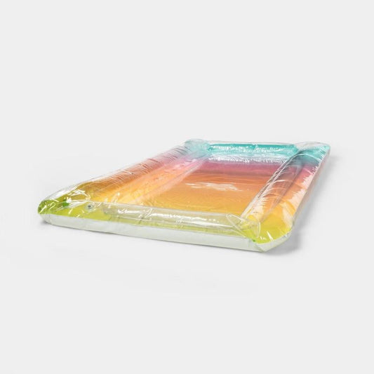 Sun Squad Ombre Water Blob, a colorful outdoor toy with a slide and built-in sprayers
