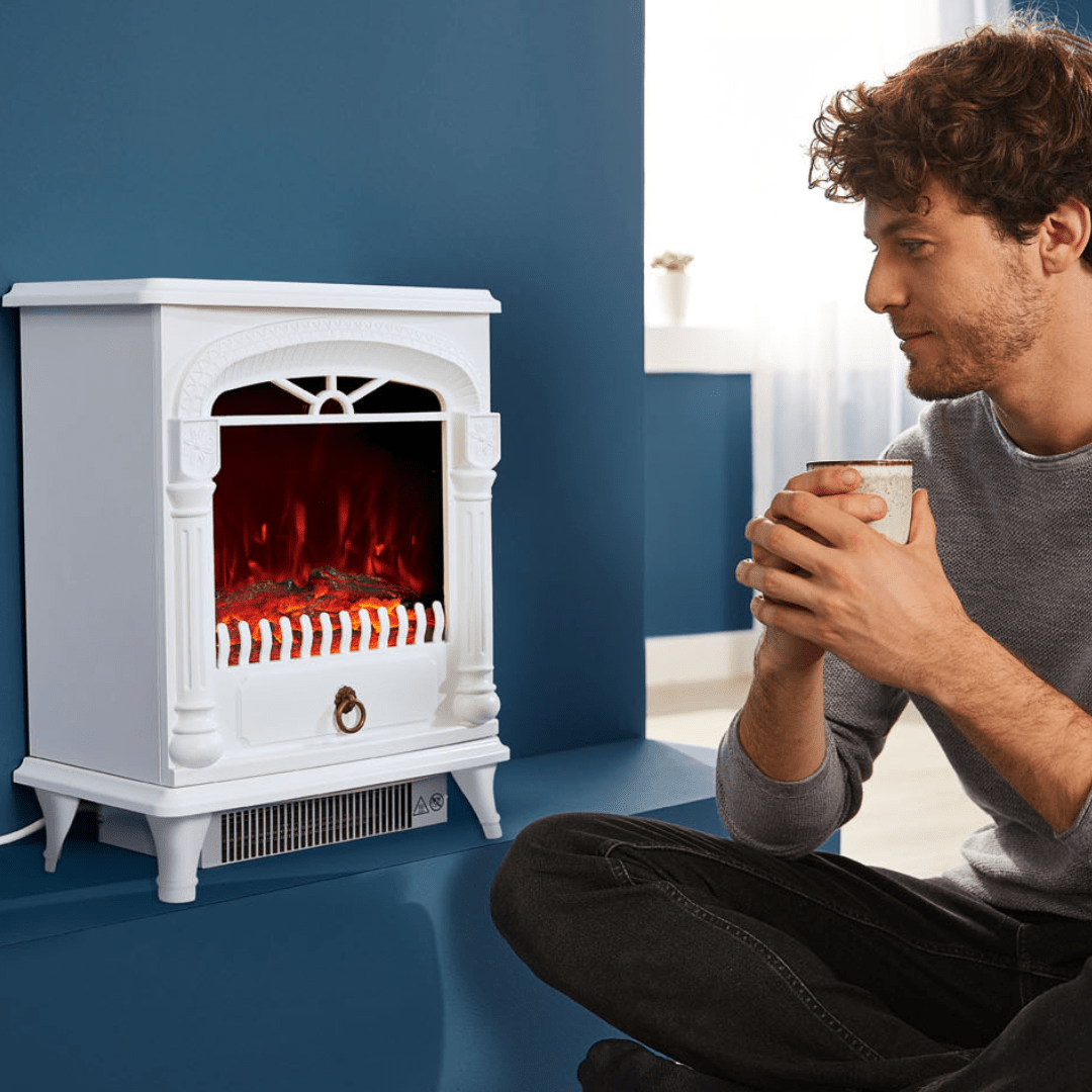 SILVERCREST® Electric Fireplace with Wood Fire Effect