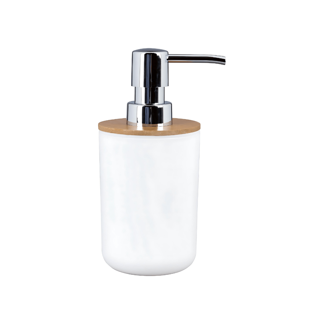 Livarno Home Bathroom Accessories Set featuring soap dispenser, shower squeegee, tissue box holder, and storage box