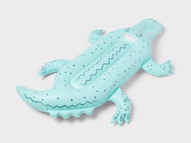 Crocodile-shaped PVC pool toy for a fun time in the water