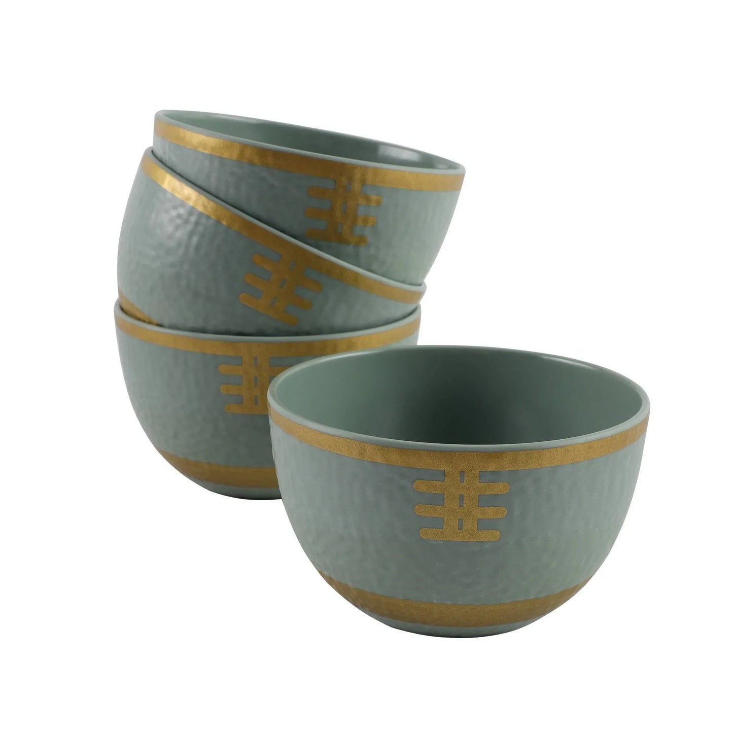 4-piece set of small snack bowls resembling miniature footballs