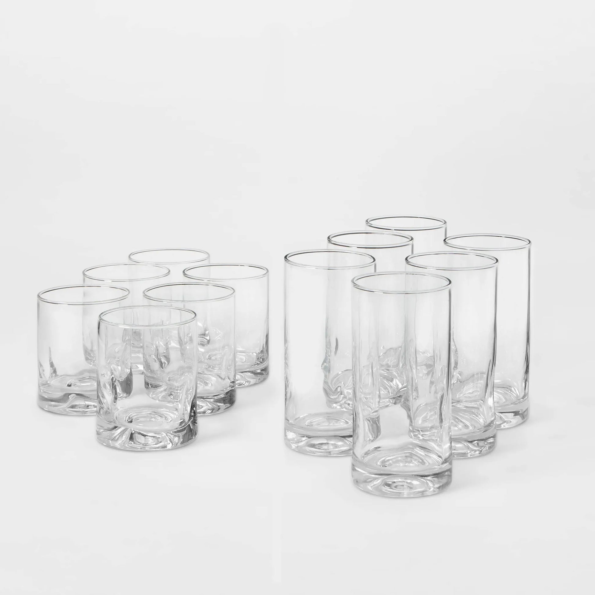12-piece Telford glass tumbler set from Threshold with short and tall tumblers