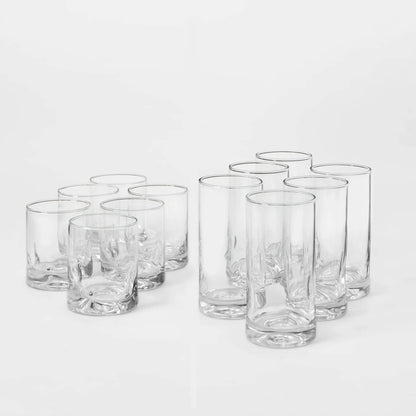 12-piece Telford glass tumbler set from Threshold with short and tall tumblers