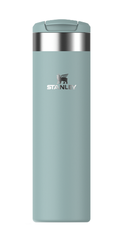 Stanley AeroLight Transit Bottle in seafoam color, featuring a low-profile design for easy commuting.