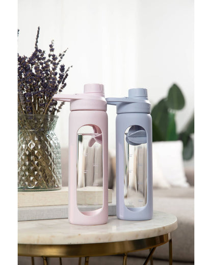 Blogilates Glass Protein Shaker Bottle with Silicone Sleeve
