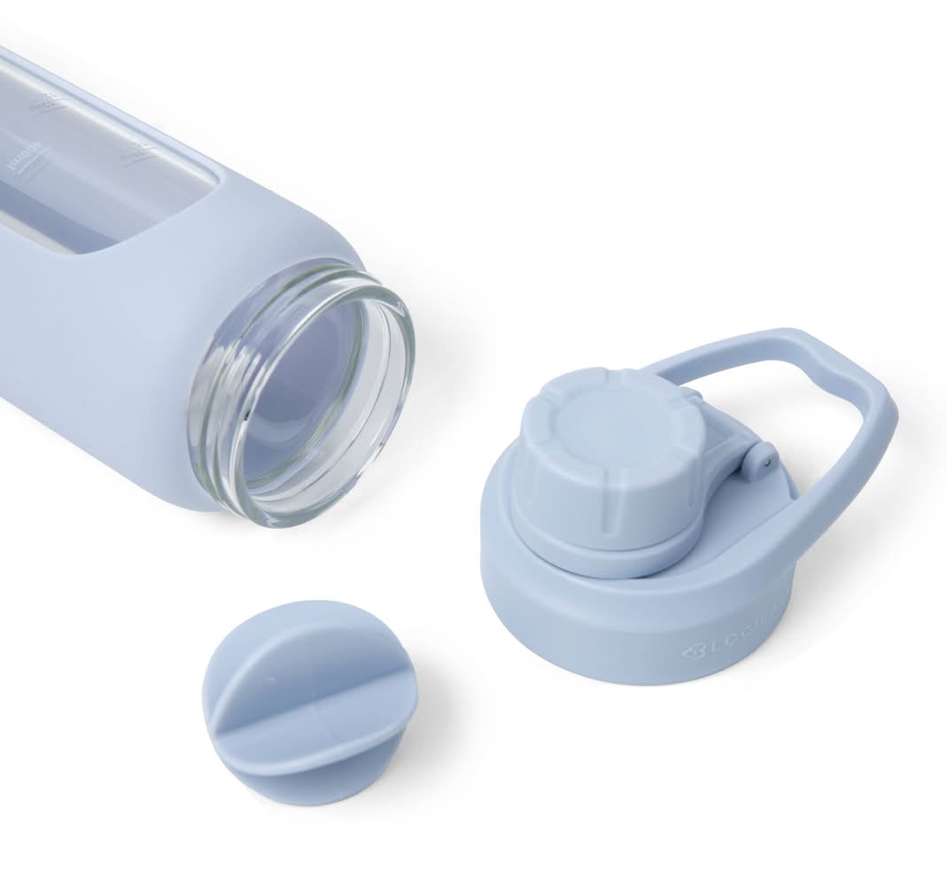 Blogilates Glass Protein Shaker Bottle with Silicone Sleeve