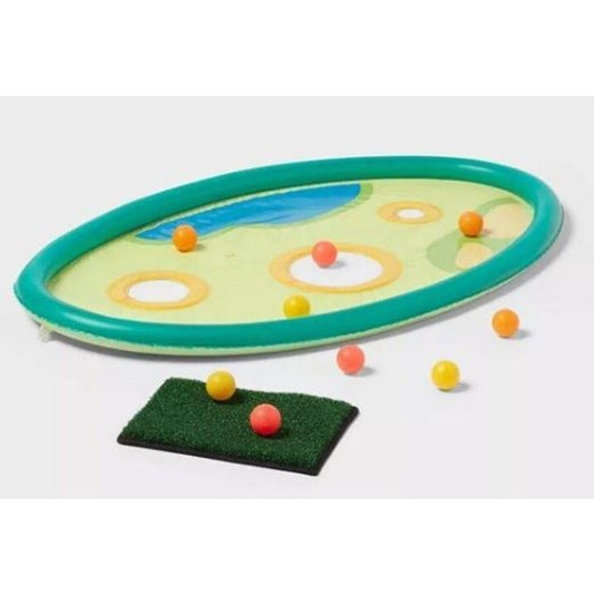 11pc Inflatable Hydro Golf Set from Sun Squad with floating balls, chipping green, and floating target