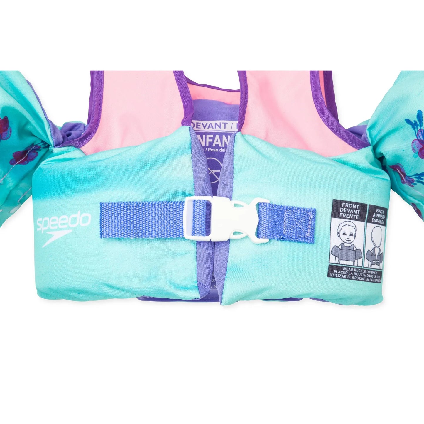 Speedo Kids' Splash Jammer Vest - Teal/Pink