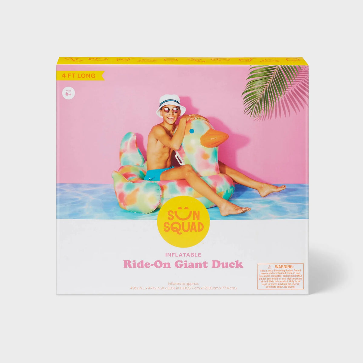Sun Squad Duck Ride On Float - Multicolored