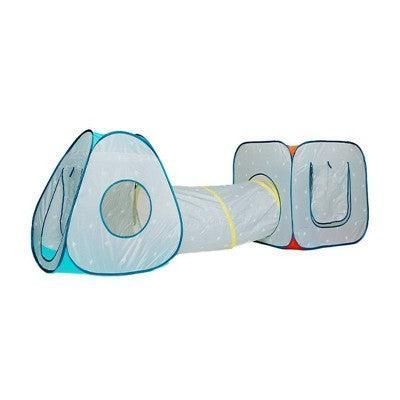 Chuckle & Roar playset with LED light-up tunnel, ball pit, play tower, and color-changing remote control