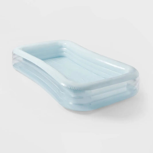 Blue Sun Squad Deluxe Rectangular Family Pool with PVC liner material