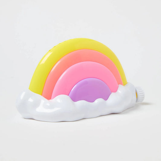Rainbow Play Sprinkler with a cute rainbow arch, designed for kids' outdoor fun