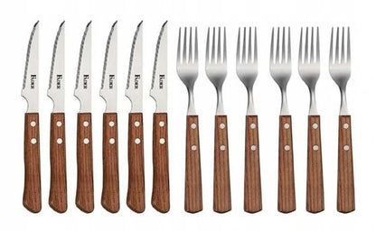 Fader 12-Piece Steak Knife and Fork Set