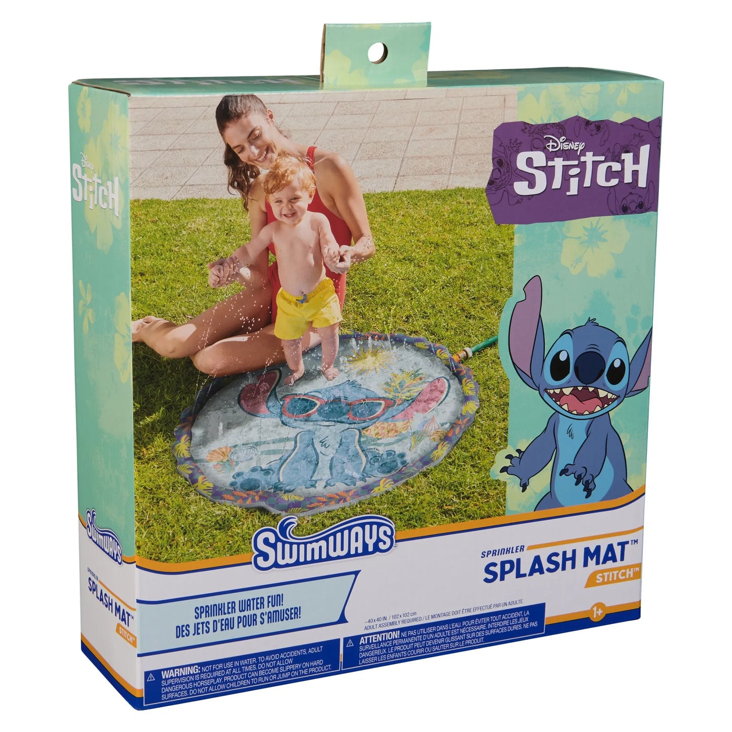 Disney Stitch Splash Mat - Interactive Water Fun