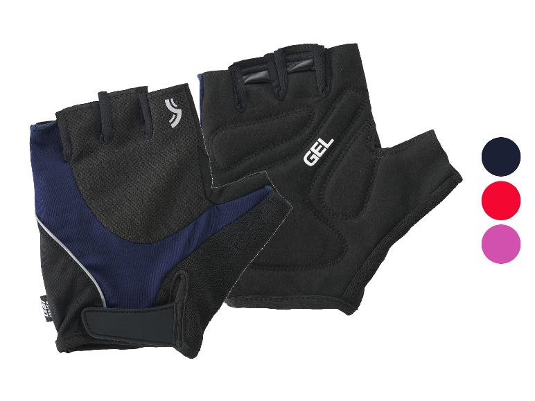 CRIVIT cycling gloves with gel padding, sponge thumb, and reflective elements
