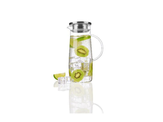 LIVARNO HOME high-quality glass and stainless steel carafe with large opening
