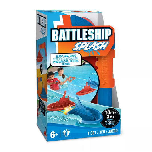 Battleship Splash Game setup in a garden with players launching water projectiles
