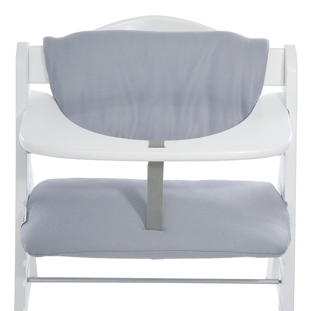 Hauck Deluxe High Chair Mat in Stretch Grey color with comfortable padding and Velcro installation