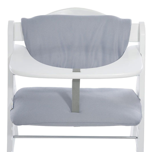 Hauck Deluxe High Chair Mat in Stretch Grey color with comfortable padding and Velcro installation