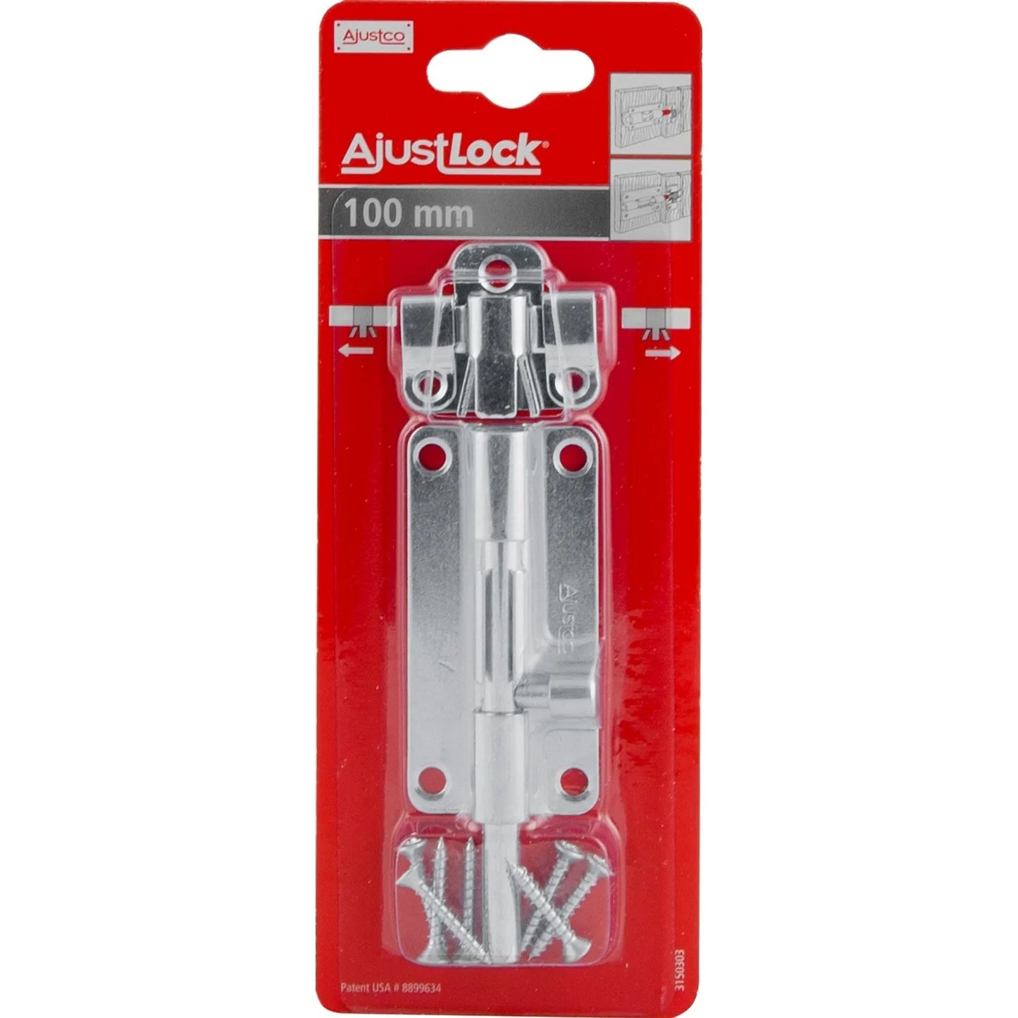 Self-Adjusting Bolt Lock with Blue Zinc-Plated Bolt