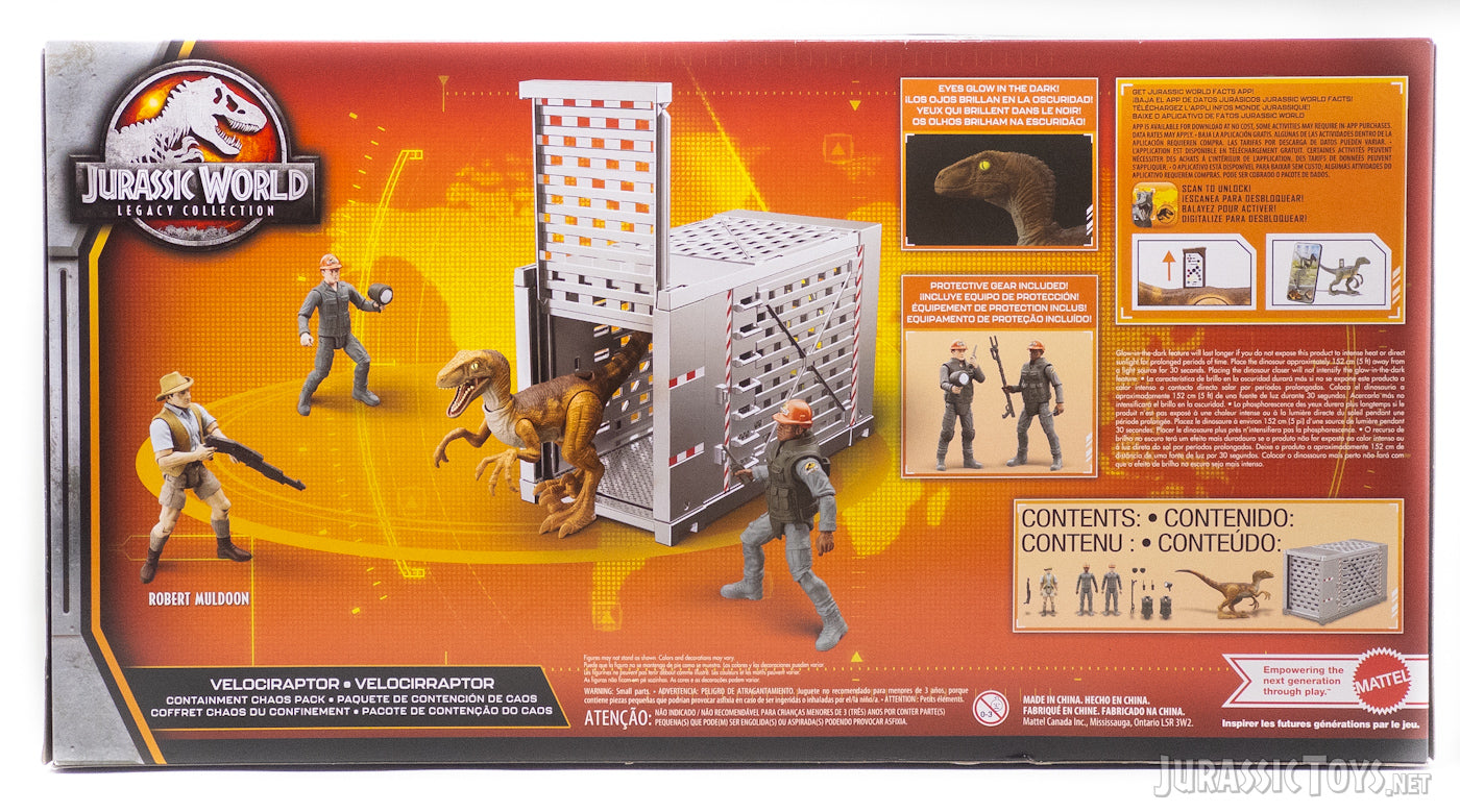 Jurassic World Velociraptor Containment Chaos Playset